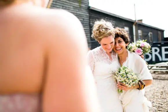 Two Bespoke Wedding Dresses for a Beautiful, Vintage Inspired Civil Partnership by the Sea